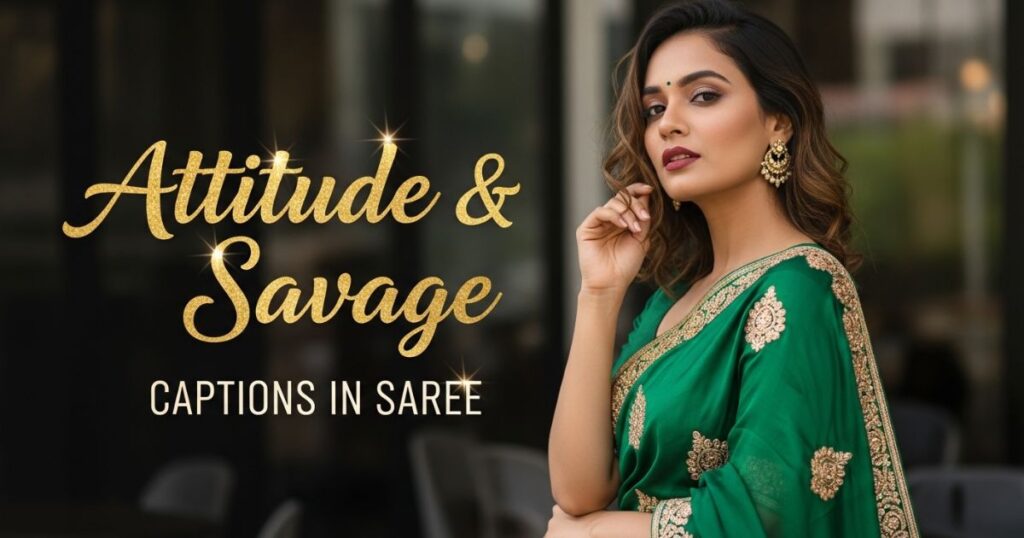attitude-and-savage-captions-in-saree