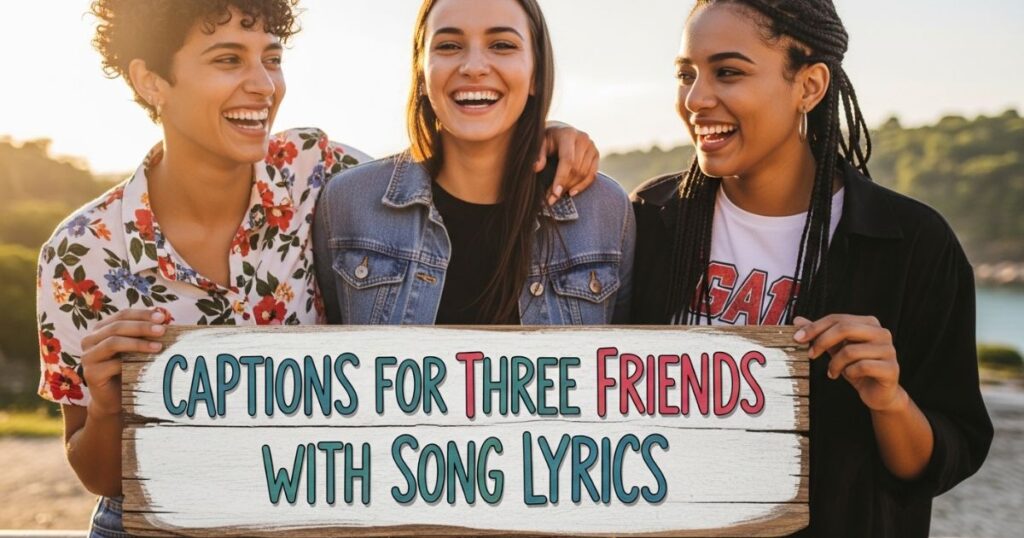 captions-for-three-friends-with-song-lyrics