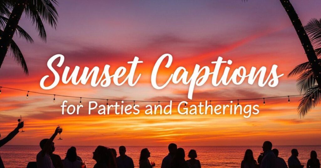 sunset-captions-for-parties-and-gatherings