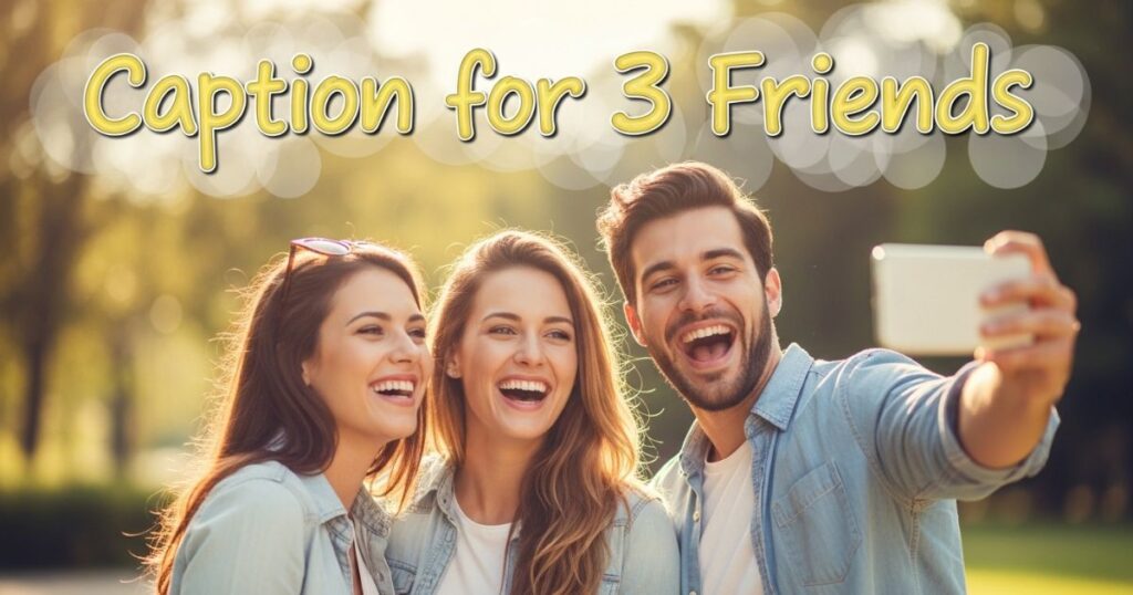 caption for 3 friends