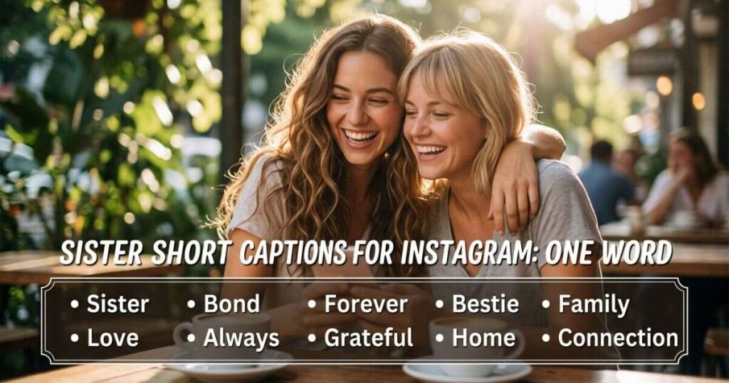 sister-short-captions-for-instagram-one-word